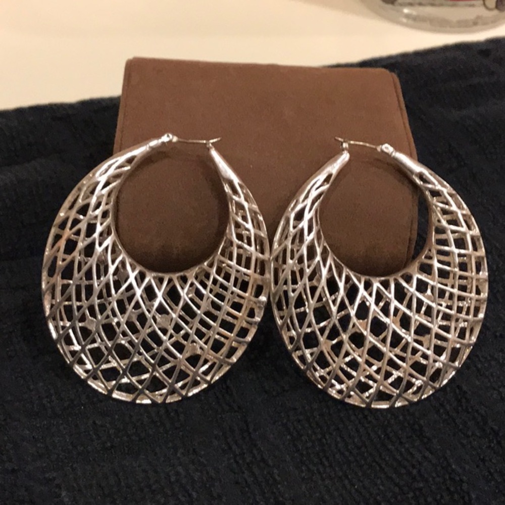 Silver earrings